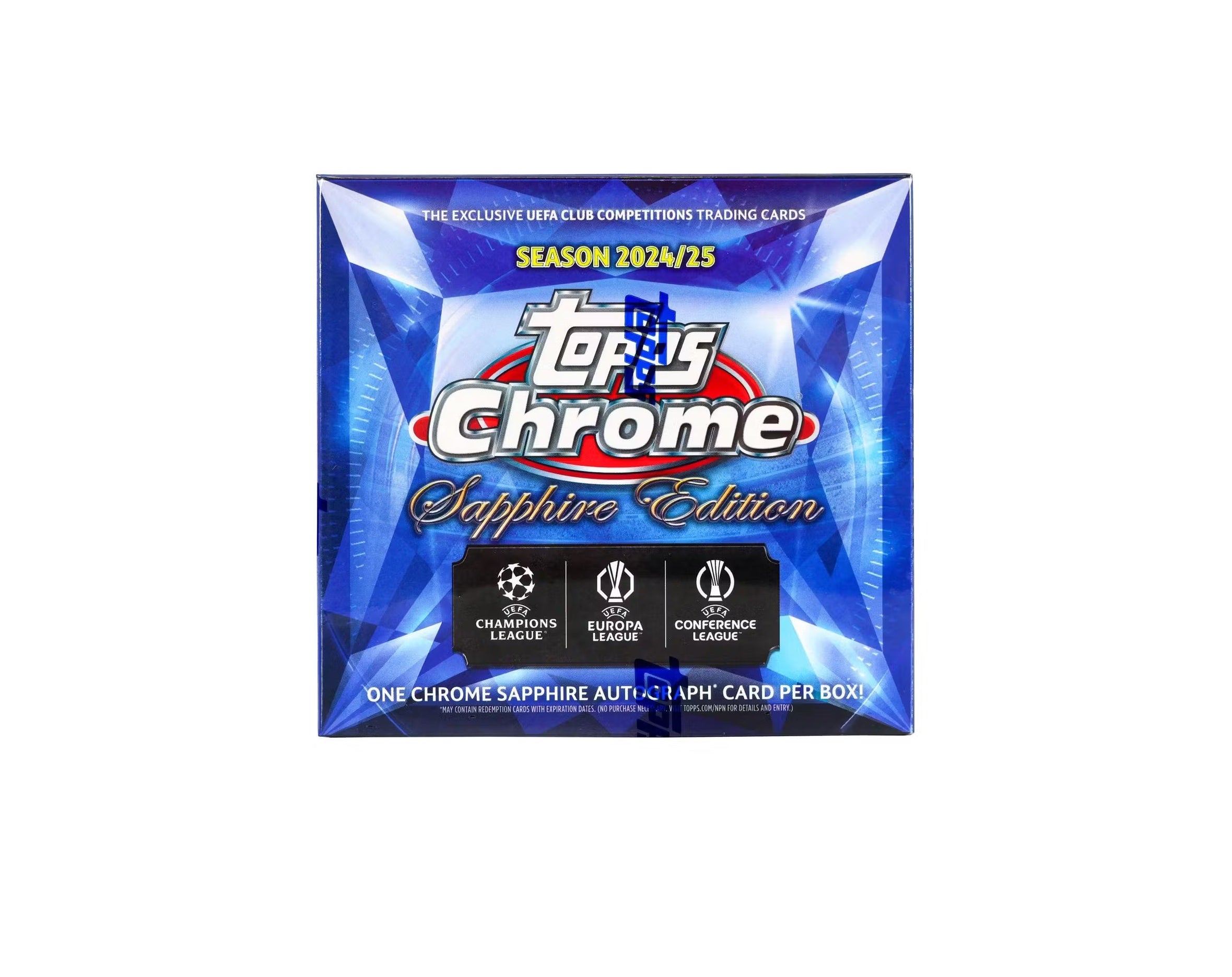 2024-25 Topps Chrome UEFA Club Competitions Soccer Sapphire Box